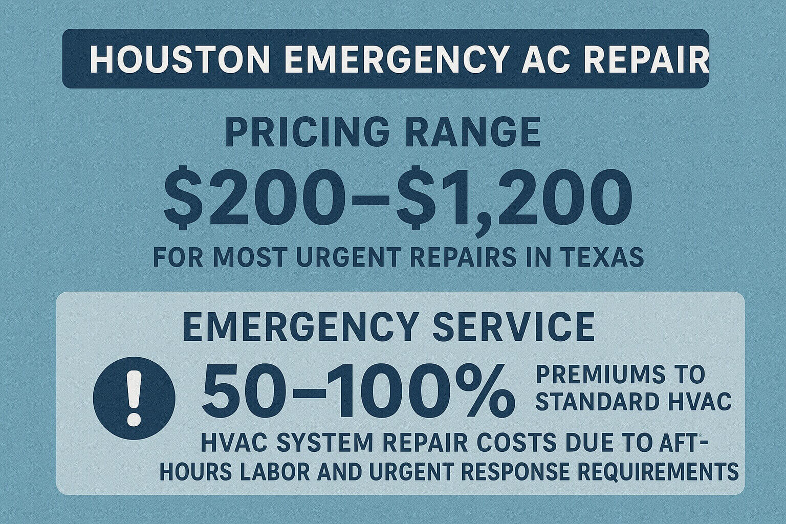 Houston Emergency AC Repair Pricing Breakdown